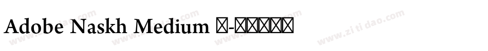 Adobe Naskh Medium 中字体转换